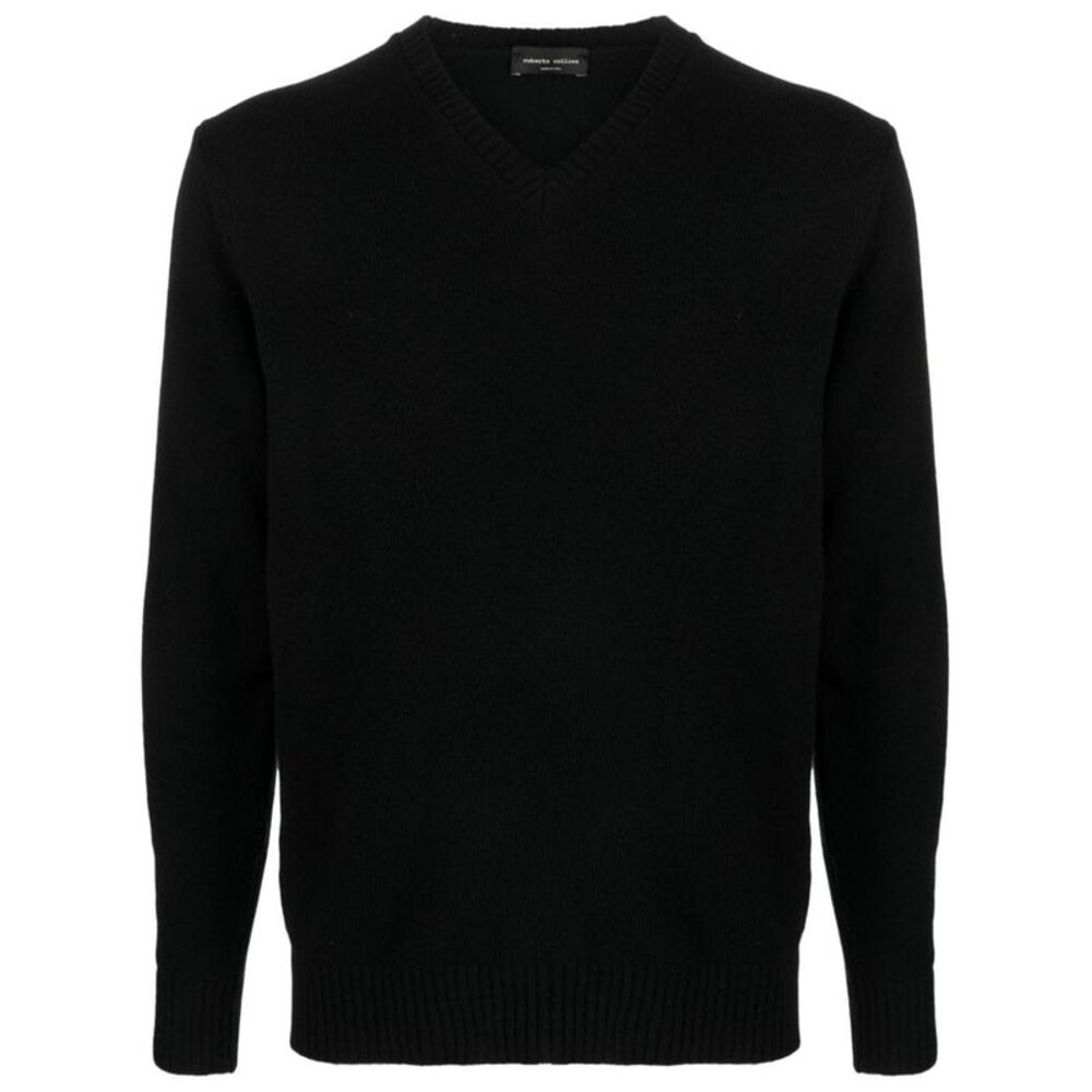Roberto Collina Men V-Neck Merino Wool Jumper